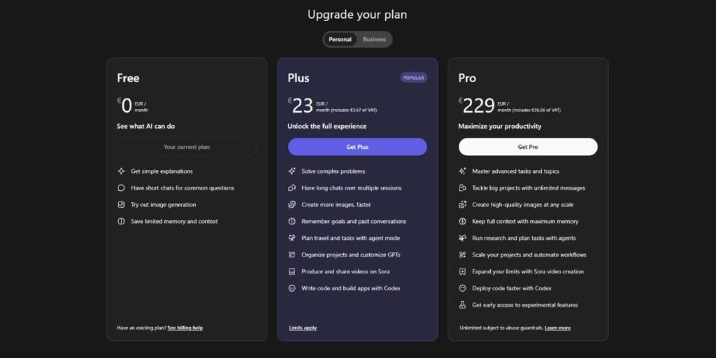 هزینه خرید اکانت ChatGPT